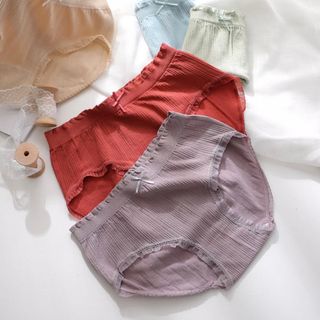 Quần Lót Cotton Đính Nơ, Viền Ren, Sexy Mẫu Mới, Thời Trang, Siêu Đẹp, Siêu Mát, Freesize
