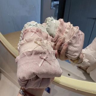 Quần Lót Cotton Đính Nơ, Viền Ren, Sexy Mẫu Mới, Thời Trang, Siêu Đẹp, Siêu Mát, Freesize