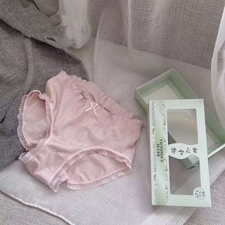Quần Lót Cotton Đính Nơ, Viền Ren, Sexy Mẫu Mới, Thời Trang, Siêu Đẹp, Siêu Mát, Freesize
