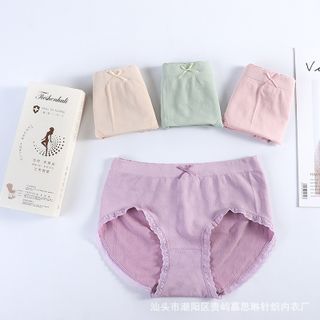 Quần Lót Nữ, Cotton, Kháng Khuẩn, Freesize, Chun Nơ Phối Viền Ren Mềm, Ôm Sát Vòng 3 Định Hình, Quần Lót Nhậ