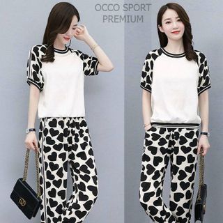 Bộ đồ thể thao cotton phối họa tiết 3d TT478