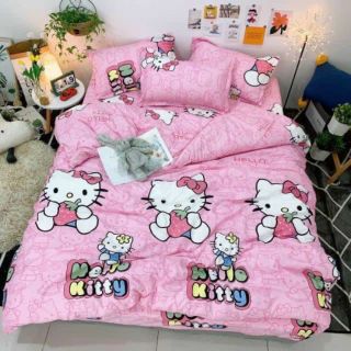 Bộ Chăn Ga Gối Cotton Poly Nhập
