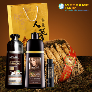 Dầu gội phủ bạc màu nâu MOKERU