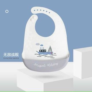Yếm máng ăn dặm silicon Muslin