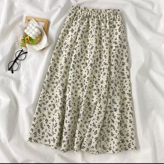 Chân váy hoa nhí vintage nhiều màu - Chân váy dài vintage