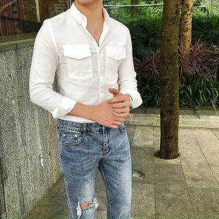 Áo Sơ Mi Vải Đũi Dài Tay Mát Mịn Không Nhăn Không Phai Không Xù Thoáng Mát, Thấm Hút, Kiểu Dáng Trẻ Trung