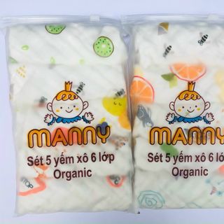 Set 5 yếm xô nhăn Manny