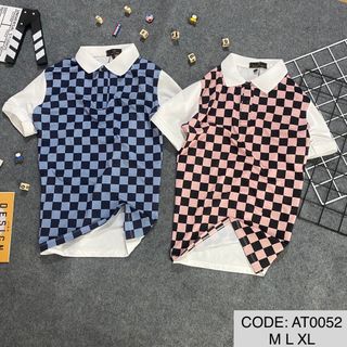 Áo thu họa tiết xoc cả rô giá sỉ