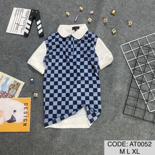 Áo thu họa tiết xoc cả rô