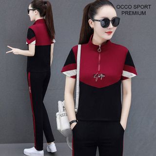 [CAO CẤP] Bộ đồ thể thao cotton phối màu TT543_HÀNG CHUẨN