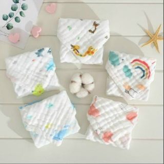 Set 5 khăn sữa nhăn 6 lớp Manny