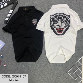 Áo thun cotton thêu kim sa