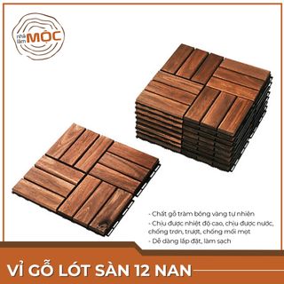 Vỉ gỗ lót sàn sân thượng, sàn nhà - 12 nan