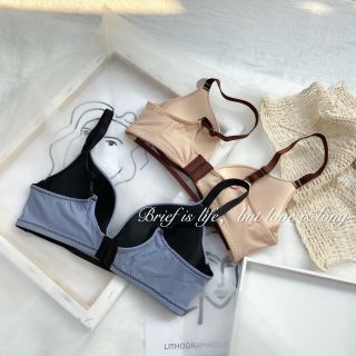 Áo Ngực Không Gọng, Dây Viền Dưới Cup, Cài Sau, Áo Lót, Thời Trang, Thoải Mái Gợi Cảm