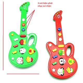 Đồ chơi đàn nhạc hình ghita, 3 nút bấm, dùng 2 viên Pin AAA
