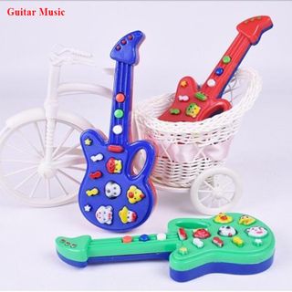 Đồ chơi đàn nhạc hình ghita, 3 nút bấm, dùng 2 viên Pin AAA
