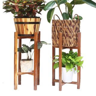 Giá đỡ chậu hoa, cây cảnh - 2 tầng - thanh vuông