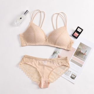 Áo Bra Ren, Áo Lót Đúc Ren Không Gọng Đệm Mỏng Dây Kép, Thời Trang, Siêu Đẹp -AN005