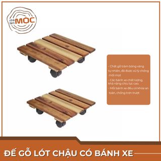 Đế tròn lót chậu hoa, chậu cây bằng gỗ