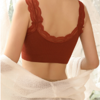 Áo Bra, Cotton, Áo Ngực, Gân Tăm, Phối Ren, Tập Yoga, Gym, Áo Lót Thời Trang, Freesize