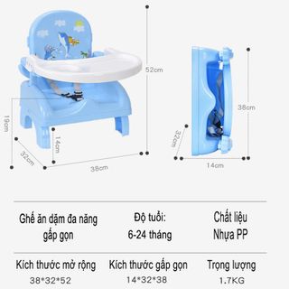 Ghế ngồi ăn dặm đa năng gấp gọn giá sỉ