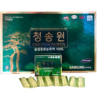 Viên tinh dầu thông đỏ Hàn Quốc Cheong Song Won hộp 180 viên hộp xanh