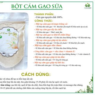 Bột cám gạo sữa nguyên chất làm đẹp dưỡng da,bột cám gạo sữa non