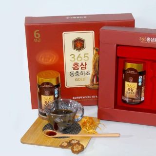 Cao hồng sâm đông trùng hạ thảo Hàn Quốc 365 hộp 2 lọ x 240g