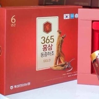 Cao hồng sâm đông trùng hạ thảo Hàn Quốc 365 hộp 2 lọ x 240g