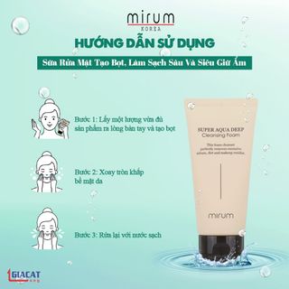 SỬA RỬA MẶT TẠO BỌT, LÀM SẠCH SÂU & SIÊU GIỮ ẨM (MIRUM SUPER AQUA DEEP CLEANSING FOAM)