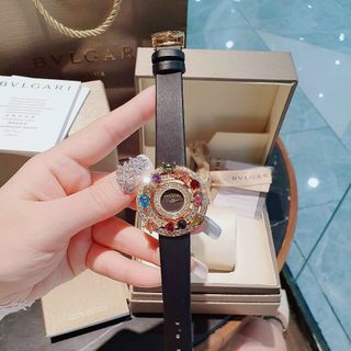Đồng hồ da nữ đính đá hoa siêu sang BV,L