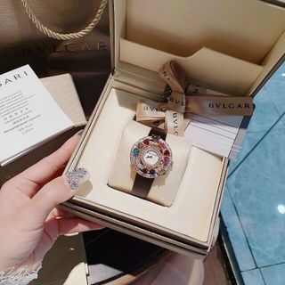 Đồng hồ da nữ đính đá hoa siêu sang BV,L