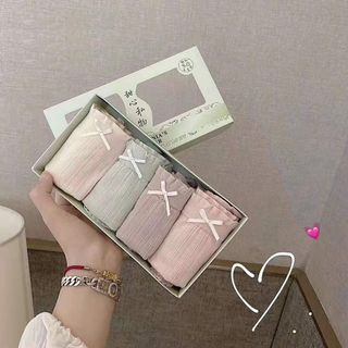 Quần lót cotton vải mịn Freesize đóng Hộp 4 cái