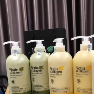 Cặp Dầu Gội Xả BIOTIN COLLAGEN 1000ml dưỡng tóc mềm mại - giảm rụng tóc - phục hồi tóc khô xơ