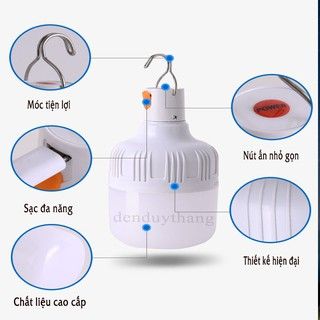 Bóng Đèn Tích Điện, Bóng Đèn Led Sạc Tích Điện Đa Năng Bi