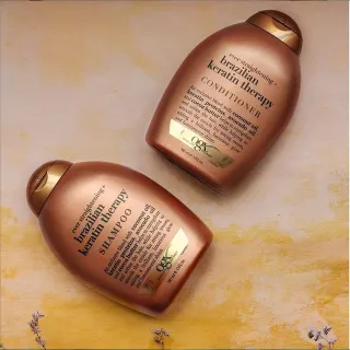 Dầu gội (dầu xả) OGX Ever straightening + brazilian keratin therapy (có tem phụ)