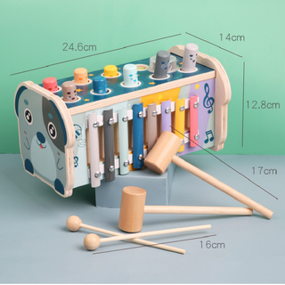 Đồ chơi đập chuột kệt hợp đàn gỗ cho bé có nhạc
