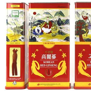 Hồng sâm củ khô 300gr hộp thiếc chính hãng Deadong size đại ( Dưới 10 củ )