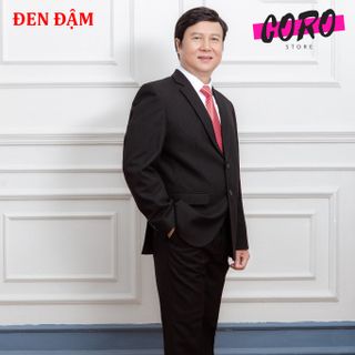 Bộ Vest Nam Trung Niên Cao Cấp Dáng Suông, Ống Rộng