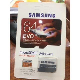Thẻ Nhớ SamSung 80MB/S 64GB EVO Class 10 - Bảo hành 5 năm !