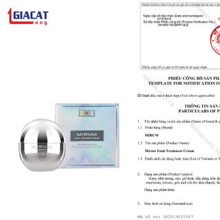 KEM LÃO HÓA, NÂNG CƠ & CHỐNG NHĂN (MIRUM TOTAL TREATMENT CREAM)