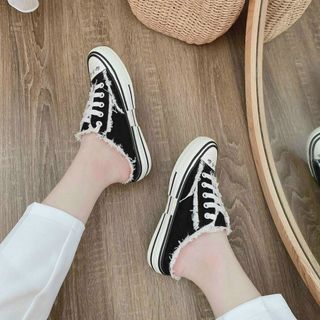 Giầy,giày sục vải rách, phong cách thể thao nữ
