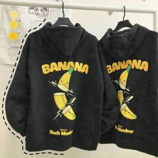 Áo hoodie chống nắng thun nỉ in trái chuối BANANA rõ đẹp