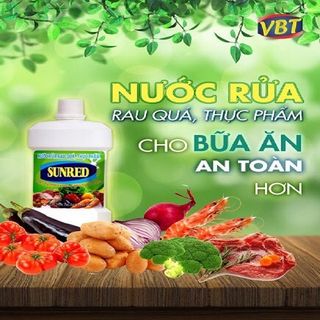 Nước Rửa Rau Củ Quả Thực Phẩm Diệt khuẩn 99.99% VBT Sunred 500ml