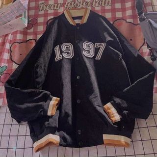 Áo khoác nhung kiểu bomber logo 1997 unisex siêu đẹp