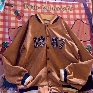 Áo khoác nhung kiểu bomber logo 1997 unisex siêu đẹp