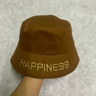 Nón vành logo thêu HAPPINESS chất kaki bố siêu xịn giá sỉ