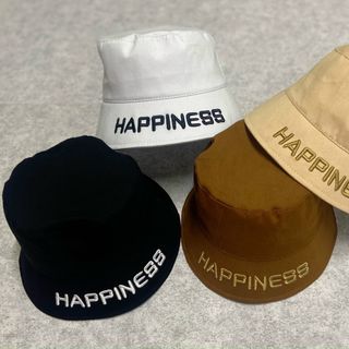Nón vành logo thêu HAPPINESS chất kaki bố siêu xịn giá sỉ