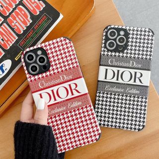 Ốp da viền vuông chống sốc in họa tiết Diors IPhone 6 đến 12 Pro Max giá sỉ