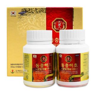 Đông Trùng Hạ Thảo Viên Bio Apgold Hàn Quốc 100% (350mg/ vien x 60 viên x 2 lọ)